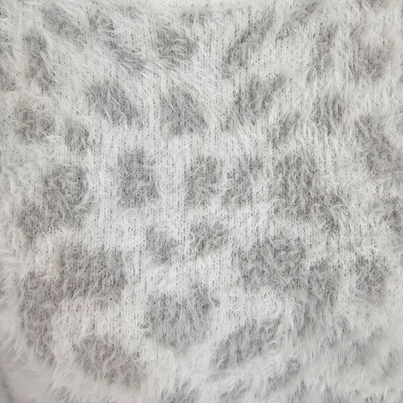 Bella Dahl Light White and Grey Leopard Print Sweater Sz S - Picture 6 of 11